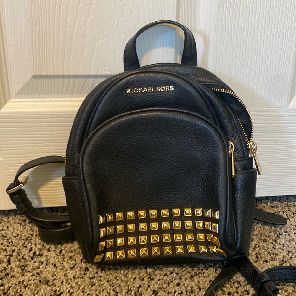 Michael Kors Black Mini Backpa